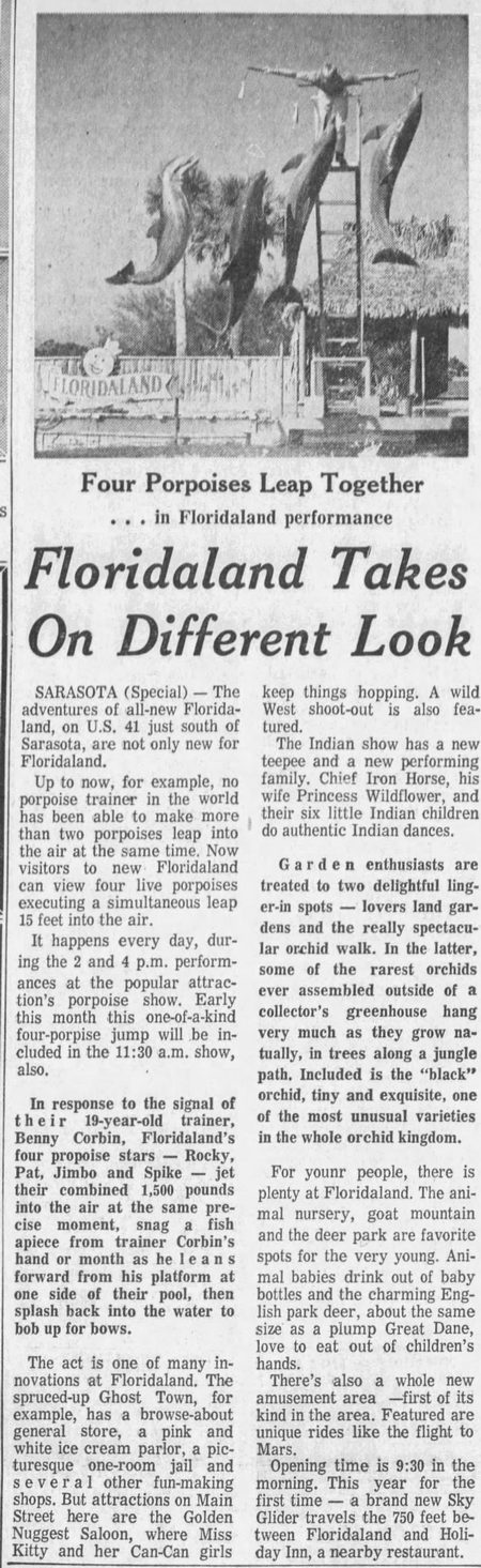 Floridaland - Feb 5 1969 Article (newer photo)